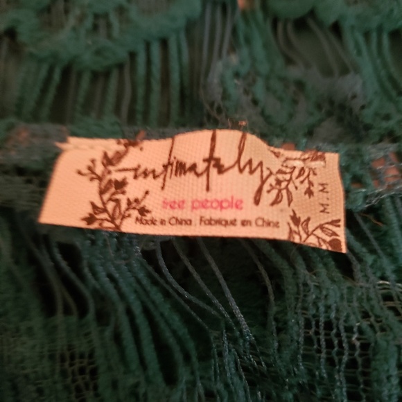 Free People Daydream Teal Lace Bodycon Dress - Picture 4 of 4